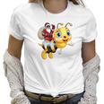 Funny Bee Christmas Santa Riding On Honey Bee Women T-Shirt