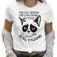 Funny Cat Kitten Grumpy-Face Cat Mom Cat Lovers Cat Owner Women T-Shirt