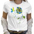 Pray For Ukraine Peace In Ukraine Dovesunflower Ukraine Graphic Design Printed Casual Daily Basic Women T-Shirt