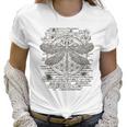 Spiritual Dragonfly Yoga Design Leonardo Da Vinci Vintage Women T-Shirt