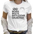 Squatch King Threads Bears Beets Battlestar Galactica Women T-Shirt