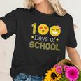 100Th Days Of School Kindergarten Teacher Emoji Women T-Shirt Gifts for Her