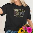 50Th Birthday Gift Retro Birthday Vintage 1971 Original Parts Women T-Shirt Gifts for Her