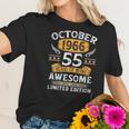 Womens 55 Years Old Birthday Vintage October 1966 Limited Edition V-Neck Women T-Shirt Gifts for Her