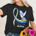 Dove Ukraine Ukrainian Ribbon Pray For Ukraine Free Ukraine Men Women T-Shirt Graphic Print Casual Unisex Tee Women T-Shirt Gifts for Her