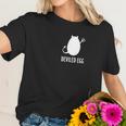 Well Dressed Chicken Deviled Egg White Logo Women T-Shirt Gifts for Her