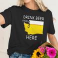 Drink Beer From Washington State Flag Vintage Funny Tshirt Women T-Shirt Gifts for Her