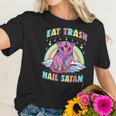 Womens Eat Trash Hail Satan Kawaii Pastel Goth Possum V-Neck Women T-Shirt Gifts for Her