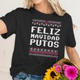 Feliz Navidad Mexican Ugly Christmas Funny Women T-Shirt Gifts for Her