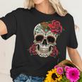 Floral Sugar Skull Day Of Dead Dia De Los Muertos Women Women T-Shirt Gifts for Her