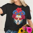 Floral Sugar Skull Day Of The Dead Dia De Muertos Women Women T-Shirt Gifts for Her