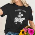 My Food Pyramid Funny Carnivore Cow Pig Chicken Women T-Shirt Gifts for Her