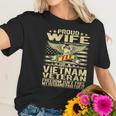 Freedom Isnt Free Proud Wife Of A Vietnam Veteran Ribbon Graphic Design Printed Casual Daily Basic Women T-Shirt Gifts for Her