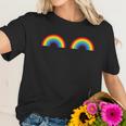 Gay Les Pride Rainbow Boobs Shirt Lgbt Gay Pride Gift Graphic Design Printed Casual Daily Basic Women T-Shirt Gifts for Her