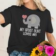 Great Aunt Loves Me Elephant Infant Creeper Women T-Shirt Gifts for Her