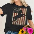 Horse American Flag Usa Patriotic Stallion Gift Women T-Shirt Gifts for Her