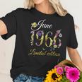 Womens June 1966 - 55 Years Old Sunflowers Floral 55Th Birthday Gift V-Neck Women T-Shirt Gifts for Her