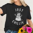 Just Chillin Snowman Cute Funny Christmas Winter Women T-Shirt Gifts for Her