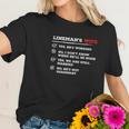 Lineman Wife American Electrician Cable Women T-Shirt Gifts for Her