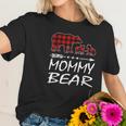 Mommy Bear Two Cubs Red Plaid Christmas Pajama Women T-Shirt Gifts for Her