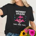 Mommy Shark Of Two Announcement Women T-Shirt Gifts for Her