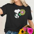 Peanuts Snoopy Pink Daisy Flower Shirt Women T-Shirt Gifts for Her