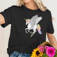 Pretty Flying Horse Rainbow Unicorn Pegasus Women T-Shirt Gifts for Her