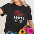 Red Plaid Mama Bear Two Cubs Matching Buffalo Pajama Xmas Women T-Shirt Gifts for Her