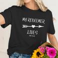 My Redeemer Lives Christian Easter Graphic Tee Women T-Shirt Gifts for Her