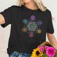 Sacred Geometry Yoga Metatrons Cube Rainbow Women T-Shirt Gifts for Her