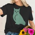 Sage Green Owl Silhouette Artwork Women T-Shirt Gifts for Her