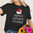 Santas Favorite Icu Nurse Gift Christmas Intensive Care Women T-Shirt Gifts for Her