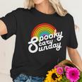 Spooky Scary Sunday Rainbow Funny Spooky Scary Sunday Trendy Funny Gift Women T-Shirt Gifts for Her