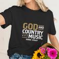 Teehappy God And Country Music George Strait Women T-Shirt Gifts for Her