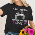 Her Wine And Her Jeep Women T-Shirt Gifts for Her