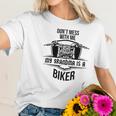 Brisco Brands Dont Mess With Me Grandma Is A Biker Newborn Baby Boy Girl Romper Women T-Shirt Gifts for Her