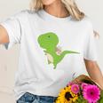 Dinosaur Piggy Backing Sloth Kitty Cat Funny Trex Women T-Shirt Gifts for Her