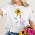 Elephant I Will Remember For You Sunflower Alzheimer Women T-Shirt Gifts for Her