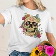 Floral Sugar Skull Dia De Los Muertos Dead Women Girl Women T-Shirt Gifts for Her