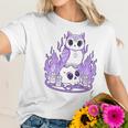 Womens Kawaii Pastel Goth I Cute Creepy Witchy Owl And Skull Women T-Shirt Gifts for Her