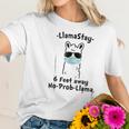 Llamastay 6 Feet Away No Probllama Social Distancing Women T-Shirt Gifts for Her