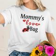 Mommys Love Bug White Puppy Dog Women T-Shirt Gifts for Her