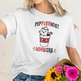 Peppurrmint Meowcha Funny Christmas Cat Peppermint Mocha Coffee Women T-Shirt Gifts for Her