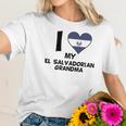 Really Awesome I Heart My El Salvadorian Grandma El Salvador Flag Baby Women T-Shirt Gifts for Her