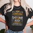 Womens 50 Years Old February 1972 Vintage Retro 50Th Birthday Gift V-Neck Women T-Shirt Gifts for Women