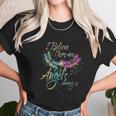 I Believe There Is Angel Among Us Dragonfly Colorful Women T-Shirt Gifts for Women