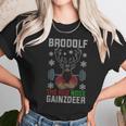 Brodolf The Red Nose Gainzdeer Gym Ugly Christmas Women T-Shirt Gifts for Women