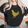 Chicken Ladies Glitter Print Chicken White Tee Top Women T-Shirt Gifts for Women