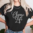 Womens Choose Life Script Lettering Women T-Shirt Gifts for Women