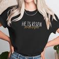 Christian Easter Glitter Tee He Is Risen Hallelujah Women T-Shirt Gifts for Women